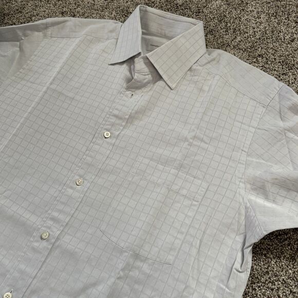 Ermenegildo Zegna Comfort Fit Dress Shirt Check Men’s Size 41/16 Large - Picture 4 of 12